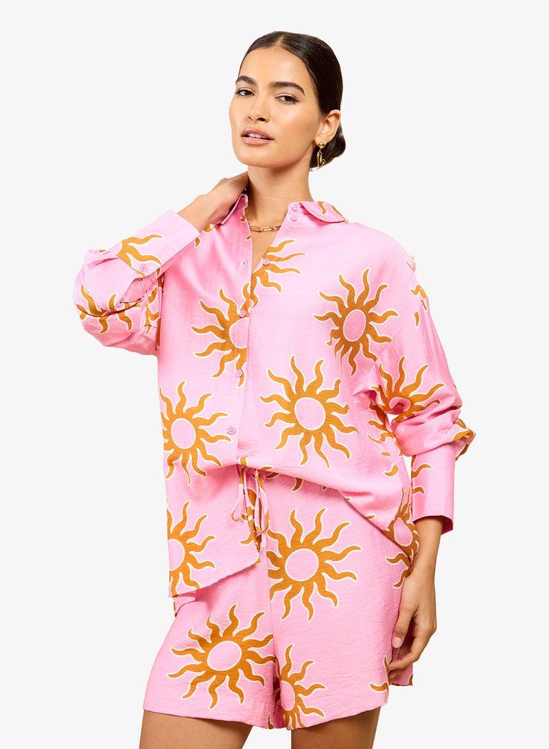 Little Mistress Pink Sun Shirt - Image 1